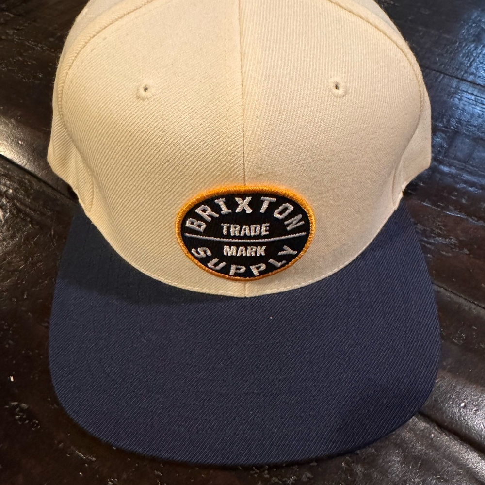 Brixton Tan and Blue Hat